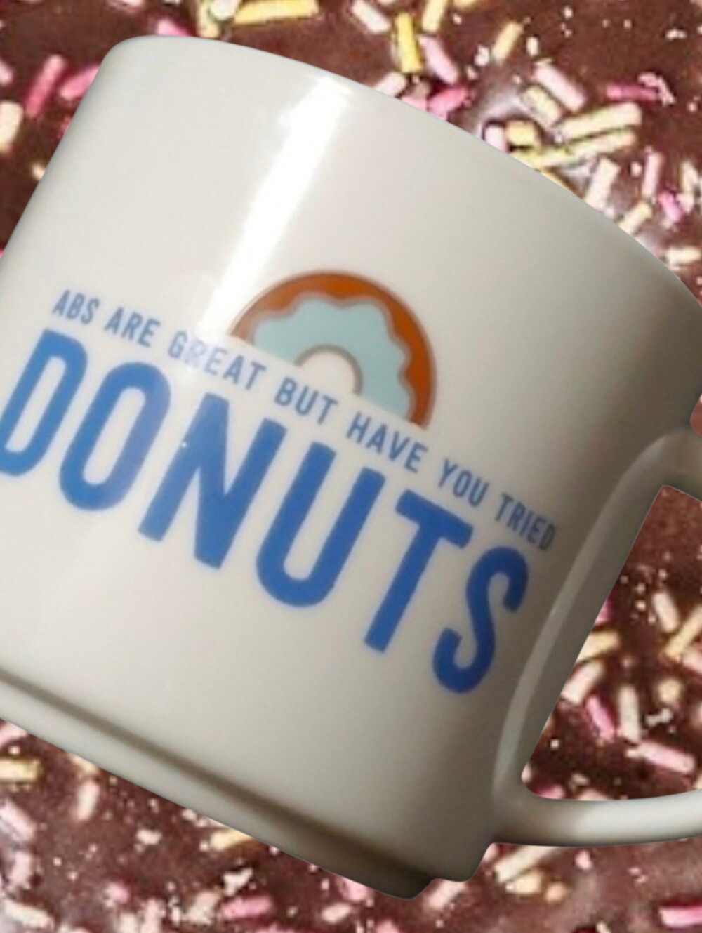 Room Essentials porcelain‎ DONUTS coffee mug cup vguc preowned used